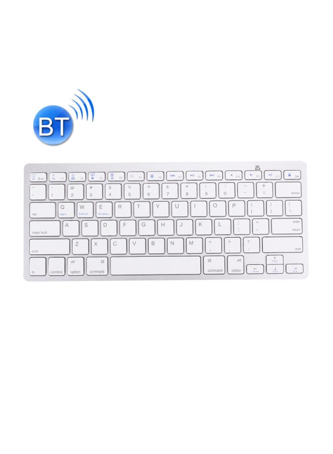 لوحة مفاتيح لاسلكية تحتوي على 78 مفتاحاً بتصميم نحيف للغاية، طراز BK-3001 أبيض - Image 2