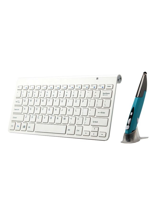 Generic KB3261W Bluetooth Pen Mouse And Keyboard Set With Stylus Pen White  - Image 1