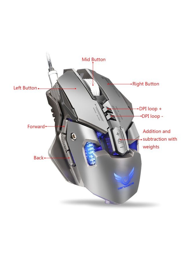 Generic Wired Gaming Optical Mouse With Backlight  - Image 4