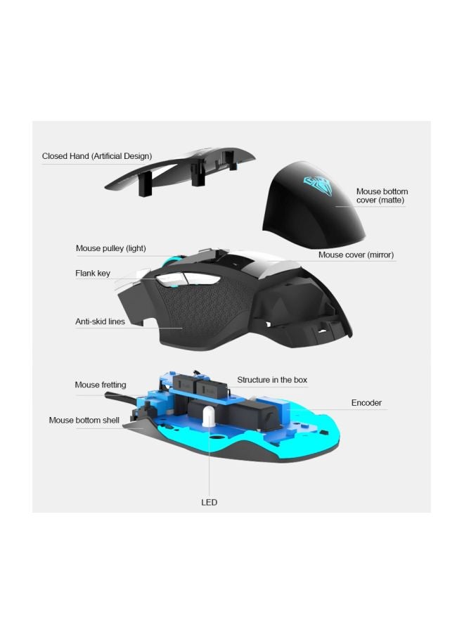 Wired Optical Gaming Mouse Black - Image 3