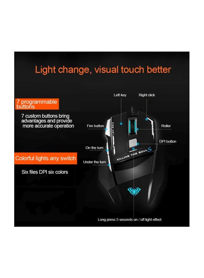 Wired Optical Gaming Mouse Black - Image 4