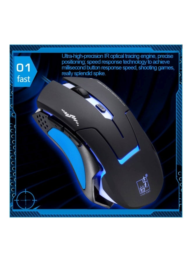 T7 LED Wired Gaming Mouse Black - Image 3