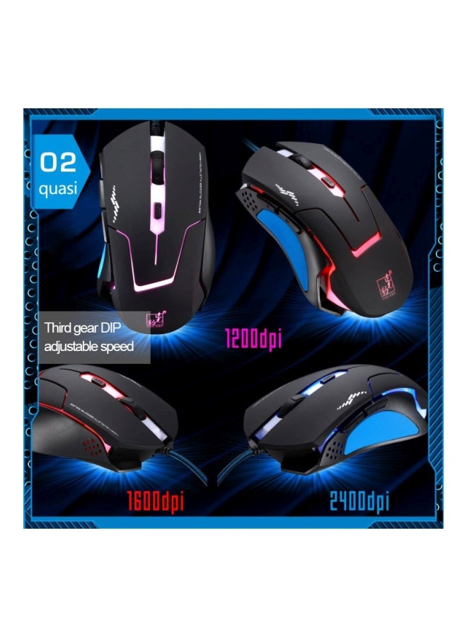 T7 LED Wired Gaming Mouse Black - Image 4