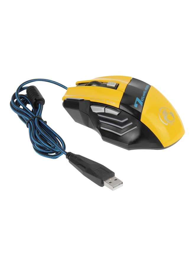 Wired Optical Gaming Mouse Black/Yellow - Image 2