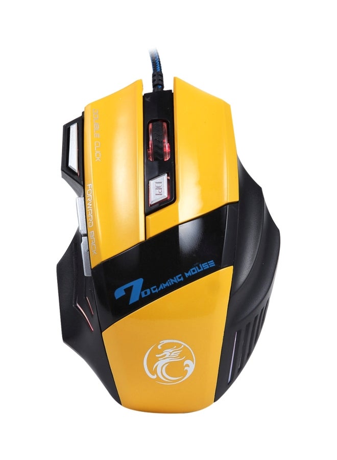 Wired Optical Gaming Mouse Black/Yellow - Image 3