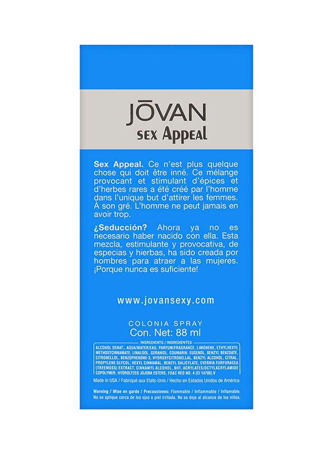 JOVAN Coty S*x Appeal Cologne Spray 88ml - Image 4