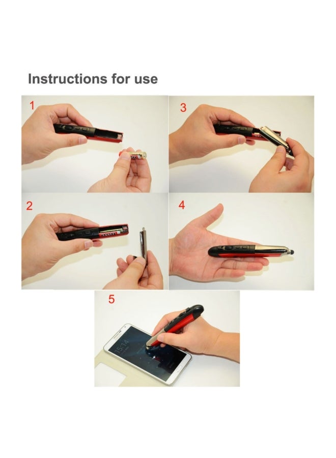 PR-08 Wireless Pen-Style Mouse Red/Black - Image 5