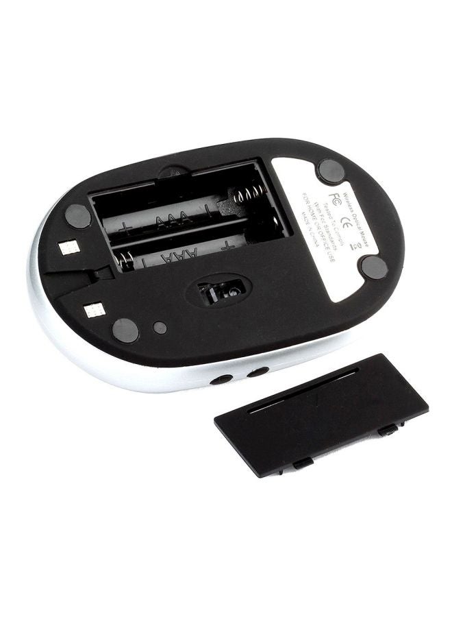 ماوس MZ-012 ضوئي لاسلكي مع قاعدة شحن USB أسود/ فضي - Image 2
