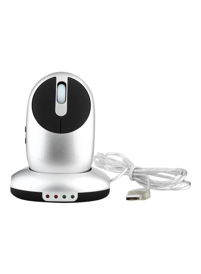 ماوس MZ-012 ضوئي لاسلكي مع قاعدة شحن USB أسود/ فضي - Image 4