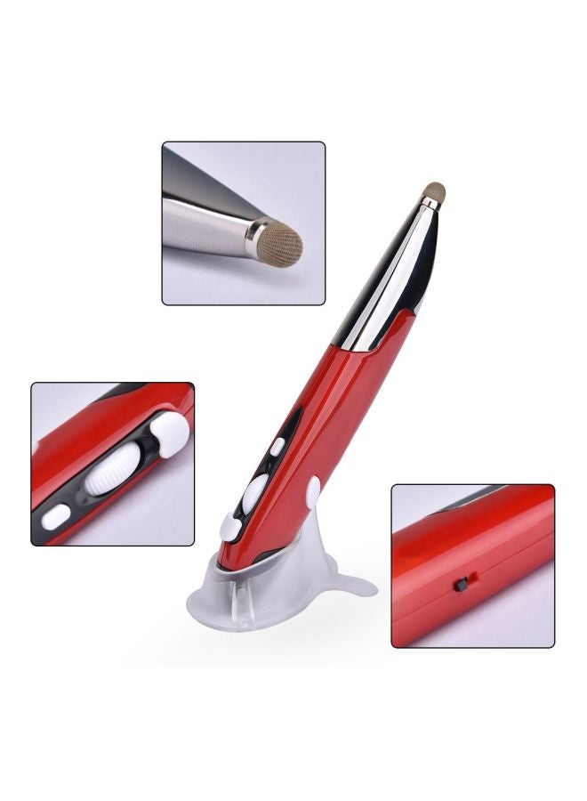 PR-06 Wireless Optical Mouse With Stylus Pen Function Red - Image 4