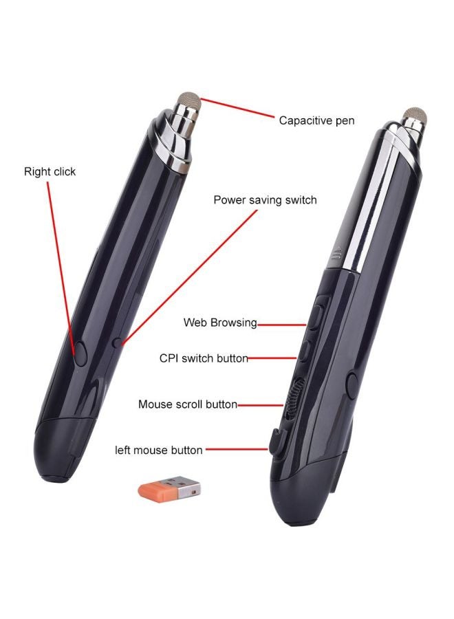 Generic - PR-08 Smart Wireless Optical Mouse With Laser Function Black - Image 1