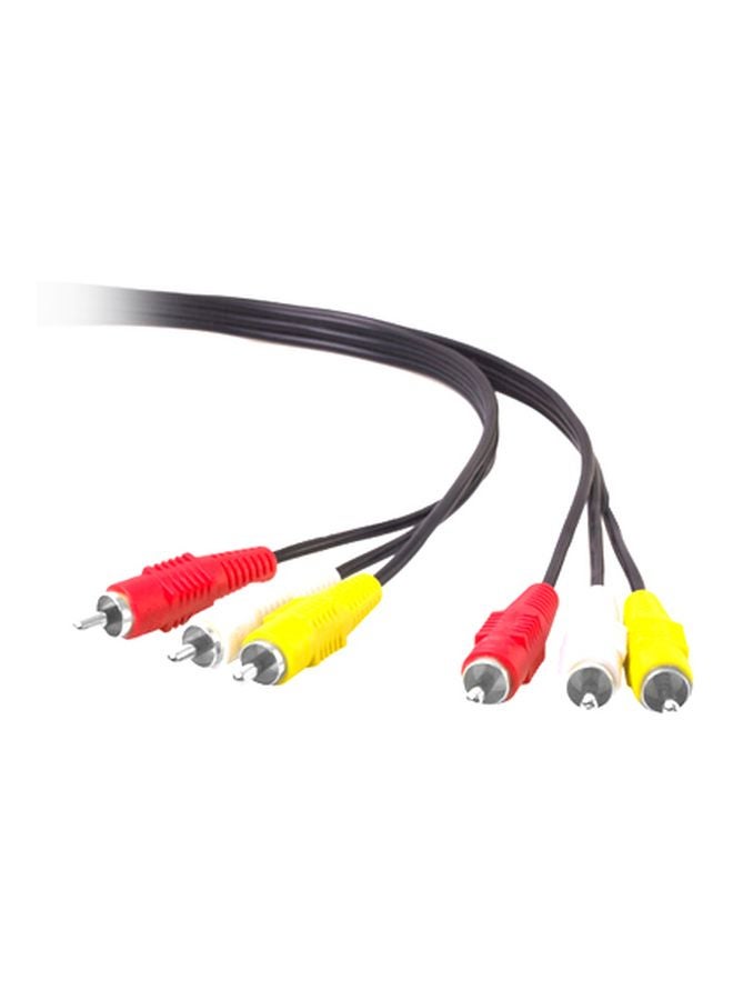 Audio Video Stereo RCA AV Cable Black/Red/Yellow
