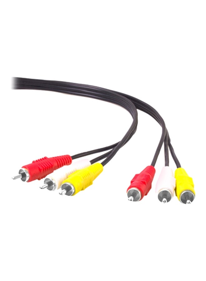 Audio Video Stereo RCA AV Cable Black/Red/Yellow - Image 1