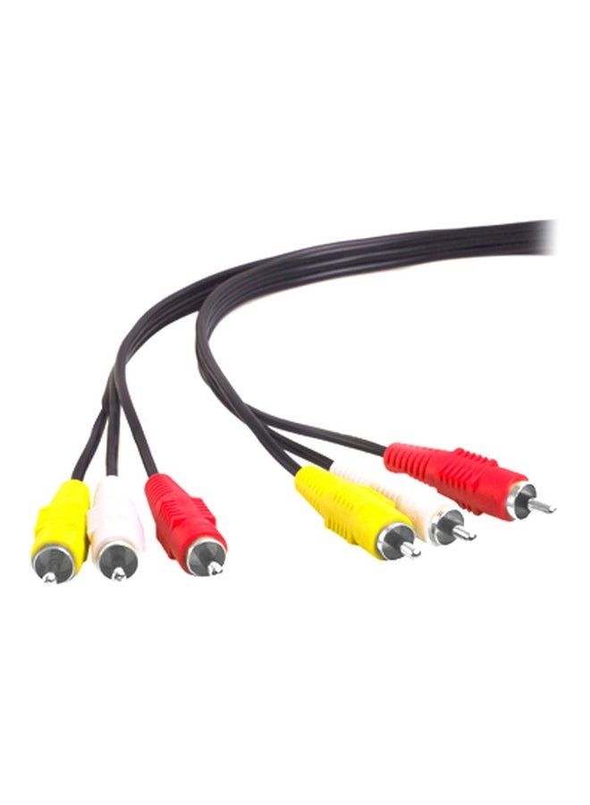 كابل موصل ستيريو RCA للصوت والصورة أسود/أحمر/أصفر - Image 2