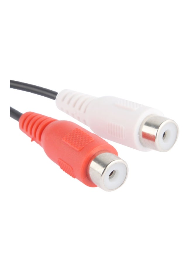 كابل فيديو منقسم بتصميم حرف "Y"، من منفذي صوت وفيديو RCA أنثى إلى منفذ RCA واحد ذكر أسود/أحمر/أبيض - Image 2