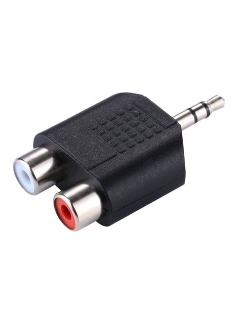 محول 2 في 1 محمول من أنثى إلى ذكر RCA أسود