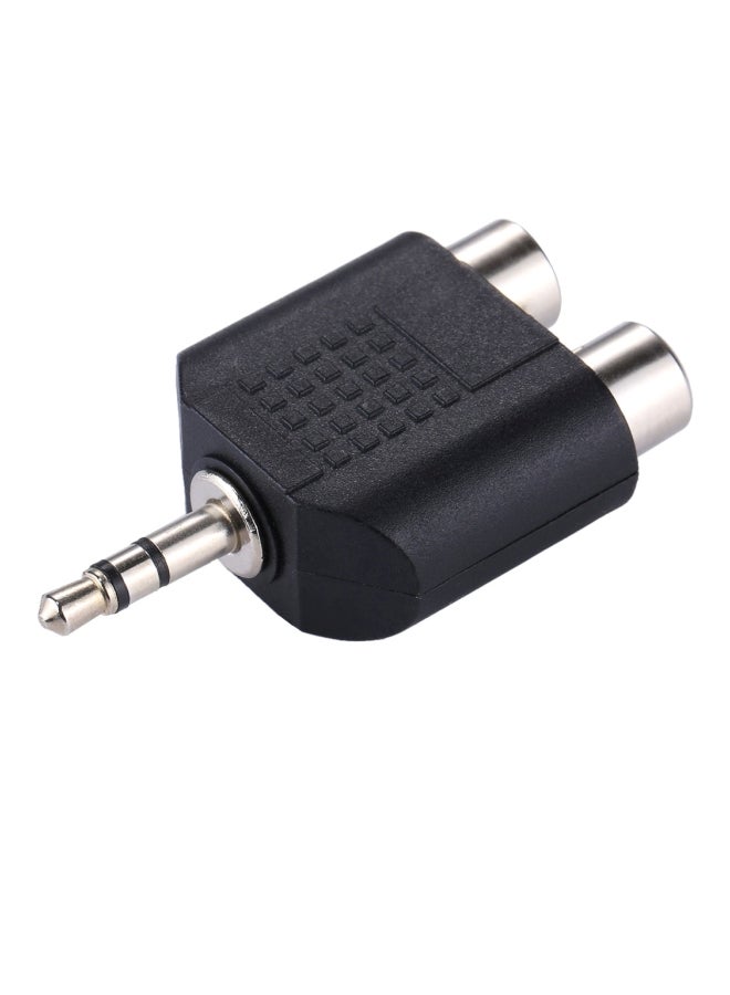 محول 2 في 1 محمول من أنثى إلى ذكر RCA أسود