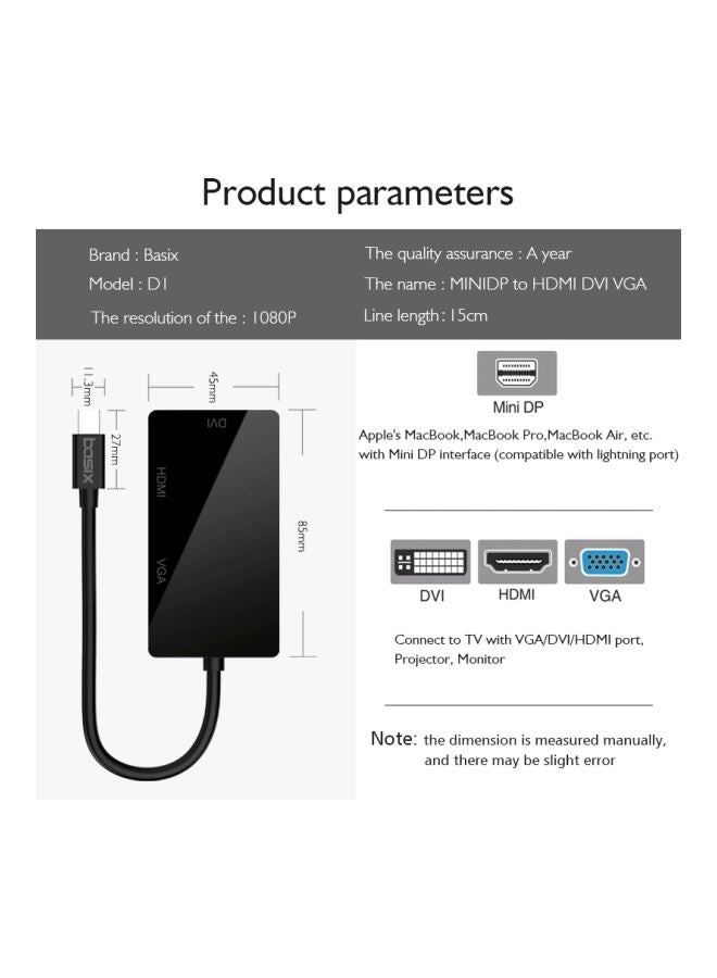 Basix Multi-Functional Converter Cable Black - Image 2
