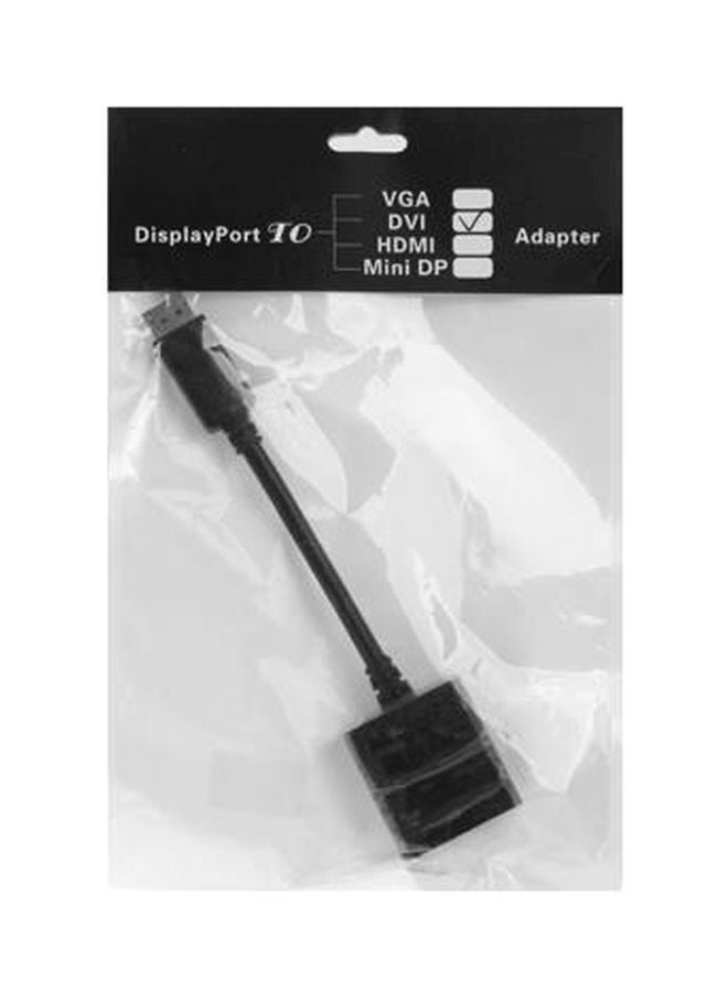 DisplayPort To DVI 24+1 Adapter Cable Black  - Image 2