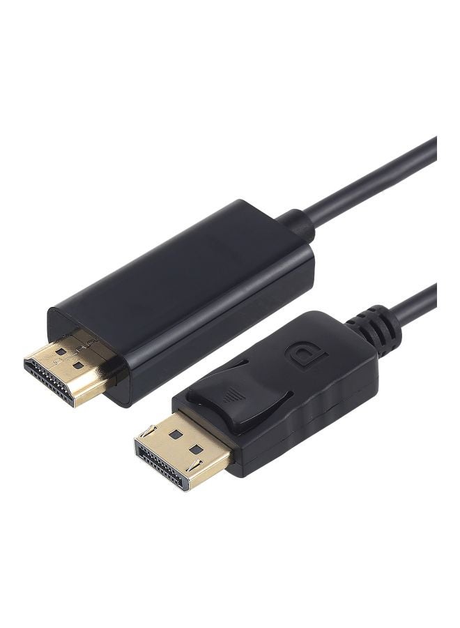ماركة غير محددة - كابل محول رقمي من منفذ DisplayPort إلى HDMI أسود - Image 1