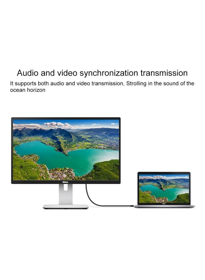 ماركة غير محددة - كابل محول رقمي من منفذ DisplayPort إلى HDMI أسود - Image 1