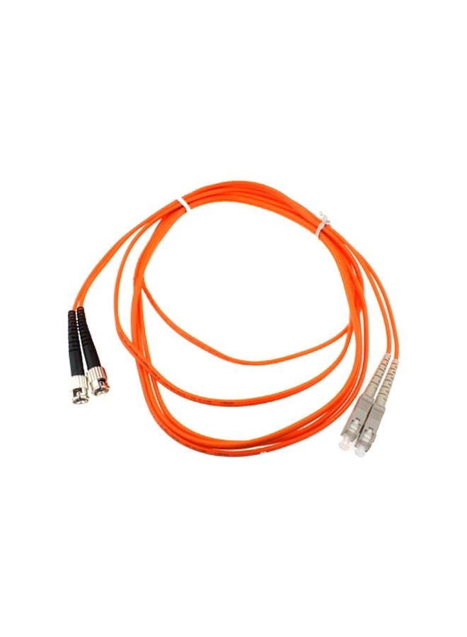 Dual-Core Multi Mode Fiber Optic Jumper Orange/Black/Grey - Image 1