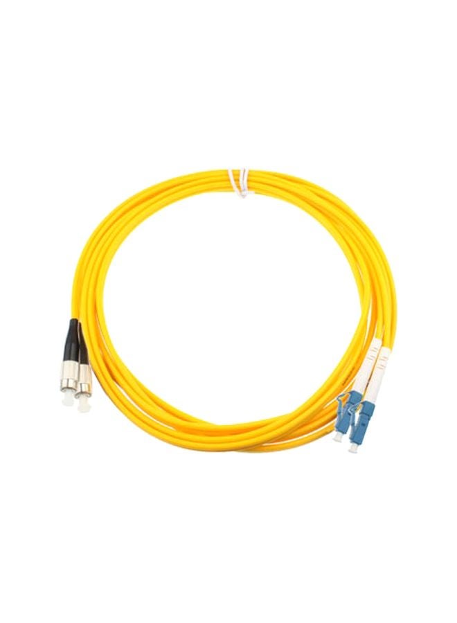 Dual-Core Single Mode Fiber Optic Jumper Yellow/Black/Blue - Image 1