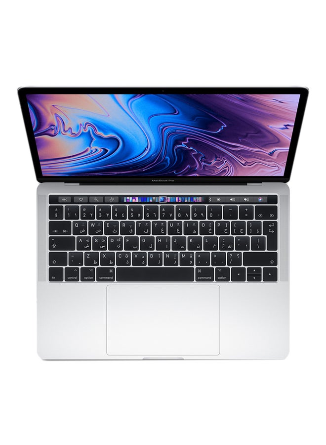 Apple MacBook Pro Touch Bar Laptop With 13-Inch Retina Display, Core i5 Processor/8GB RAM/256GB SSD/Intel Iris Plus Graphics 655/Arabic Keyboard 2019 MV992AB/A Silver - Image 1