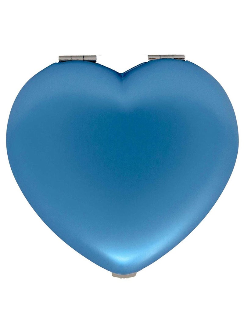 ستيفاني إمبورتس مرآة لوضع المكياج على شكل قلب وبتصميم مزدوج وقابل للطي أزرق - Image 2