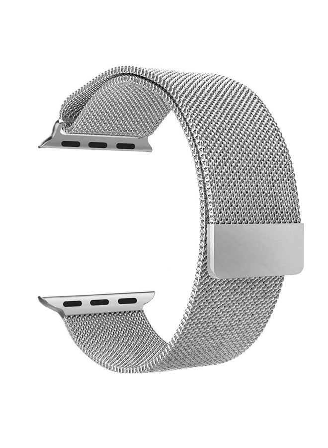 Stainless Steel Replacement Band For Apple Watch Series 3/2/1 Silver - Image 1