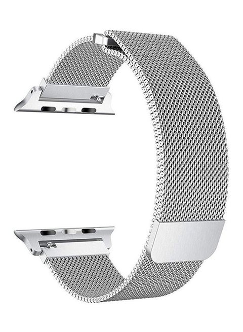 Milanese Loop Stainless Steel Band For Apple Watch 38/40mm Silver