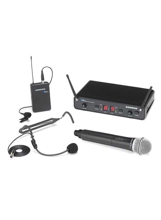 Samson - 4 Piece All In One Dual-Channel Wireless System CR288 Black/Silver - Image 1