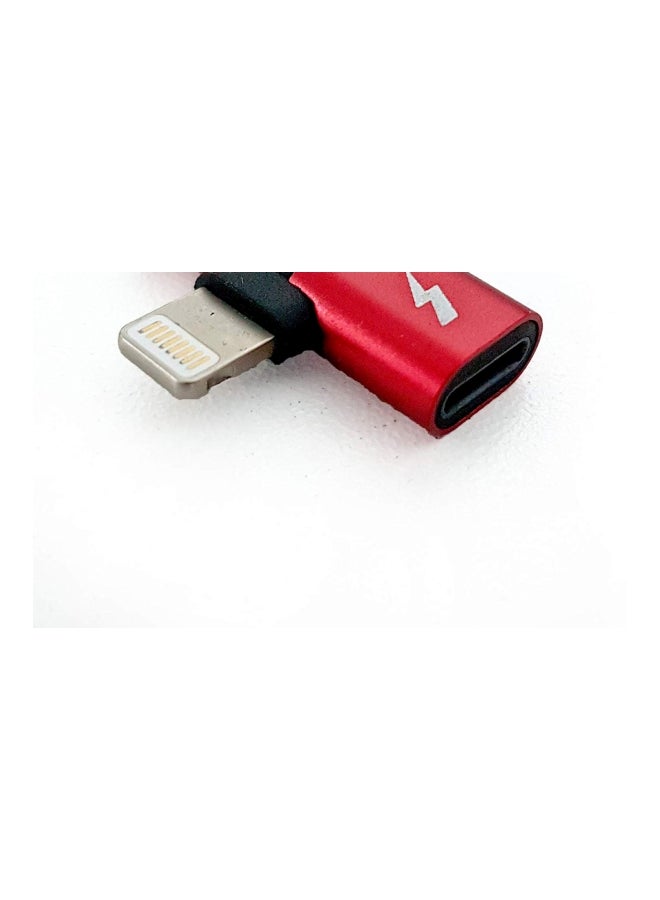 GO-DES 2-In-1 Lightning Earphone And Charger Connector With Pouch Red/Black/Silver - Image 3