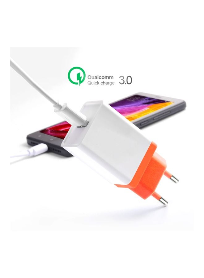 ماركة غير محددة محول شحن USB برتقالي / أبيض  - Image 4