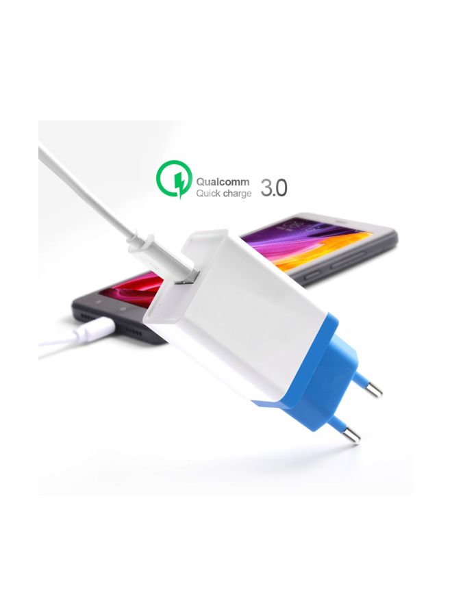 ماركة غير محددة محول شحن USB أزرق وأبيض  - Image 4