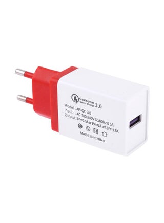 Qualcomm 3.0 USB Fast Charger - EU Plug Red/White - v1567429938/N29372987A_1