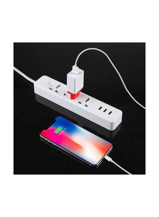Qualcomm 3.0 USB Fast Charger - EU Plug Red/White