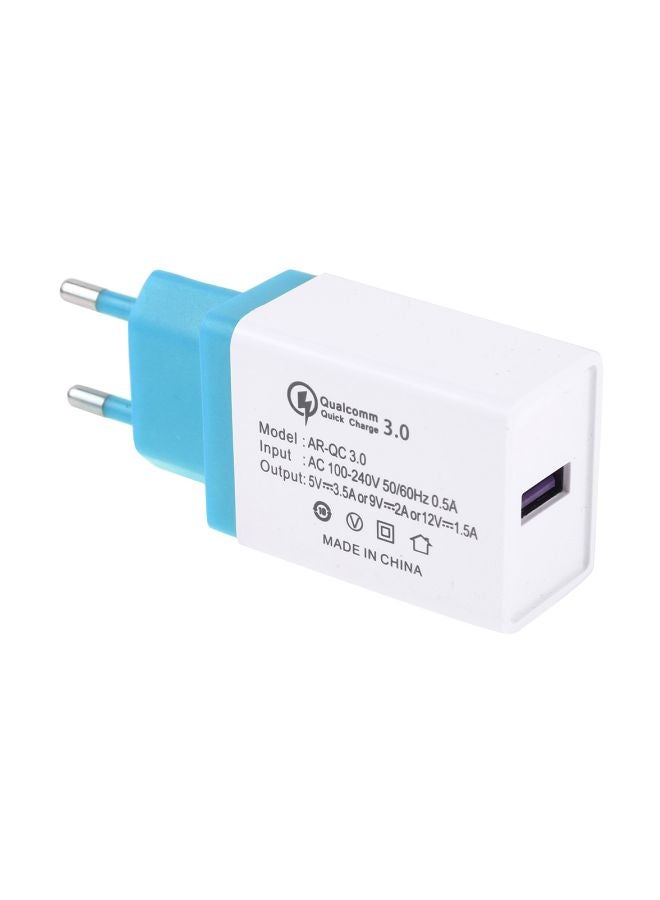 ماركة غير محددة محول شحن USB أزرق سماوي/أبيض  - Image 1