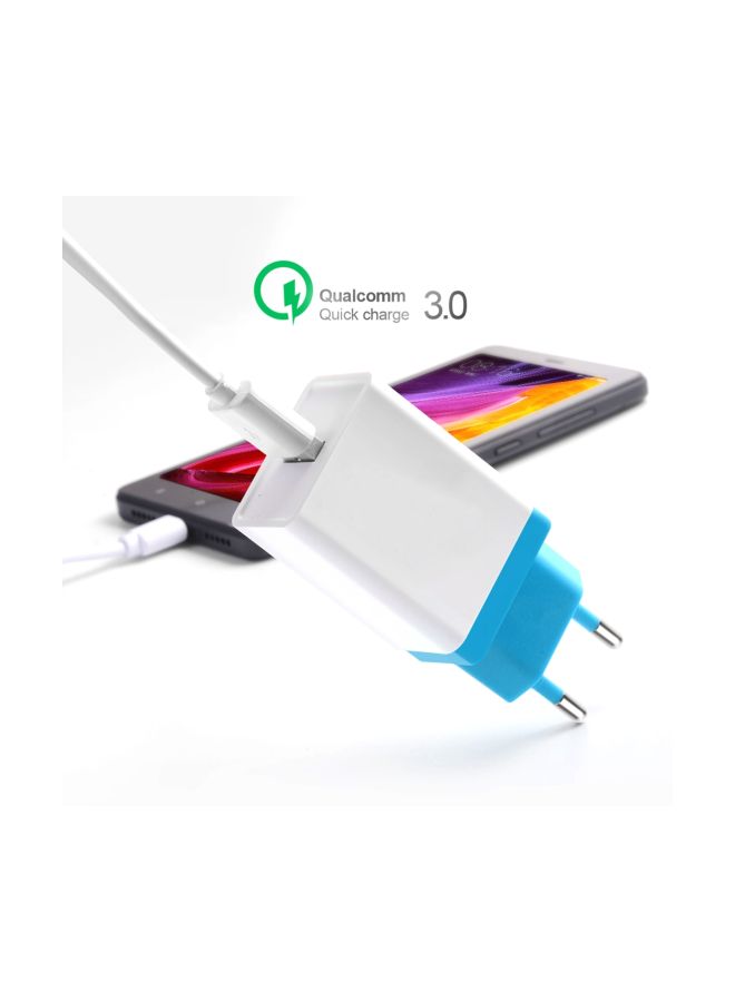 ماركة غير محددة محول شحن USB أزرق سماوي/أبيض  - Image 4