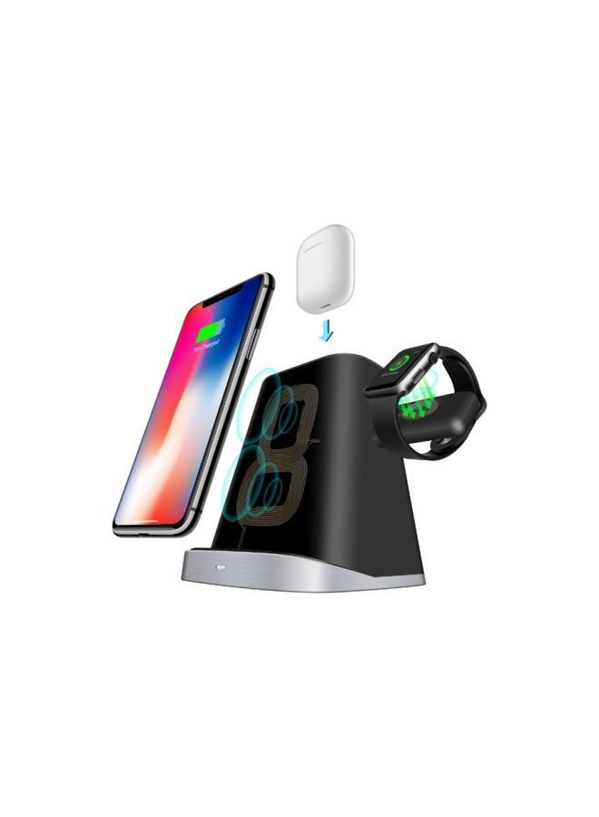 Generic - Wireless Charger For Apple iPhone/iWatch/AirPods Black - Image 1