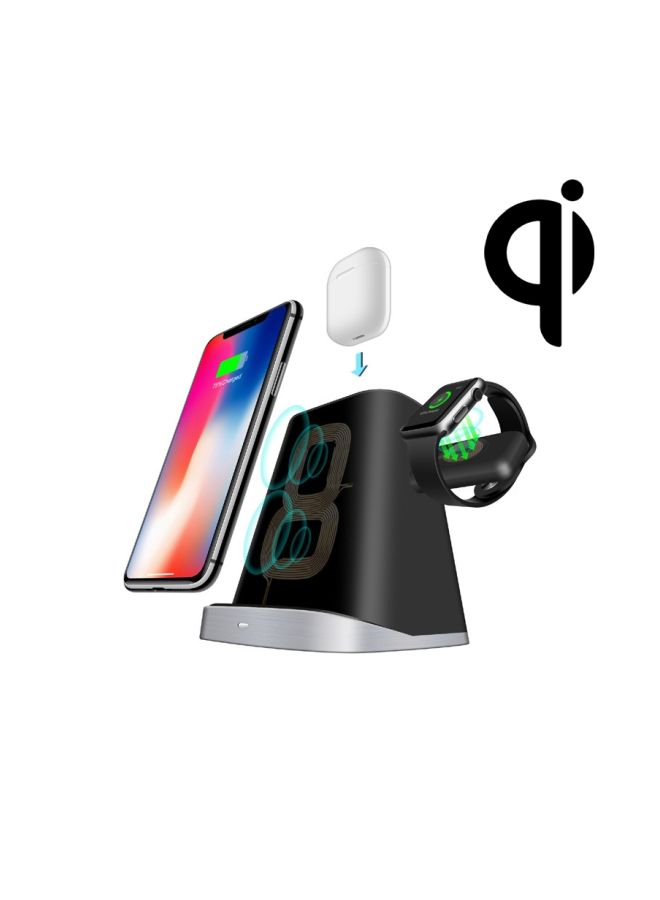 Generic - Wireless Charger For Apple iPhone/iWatch/AirPods Black - Image 1