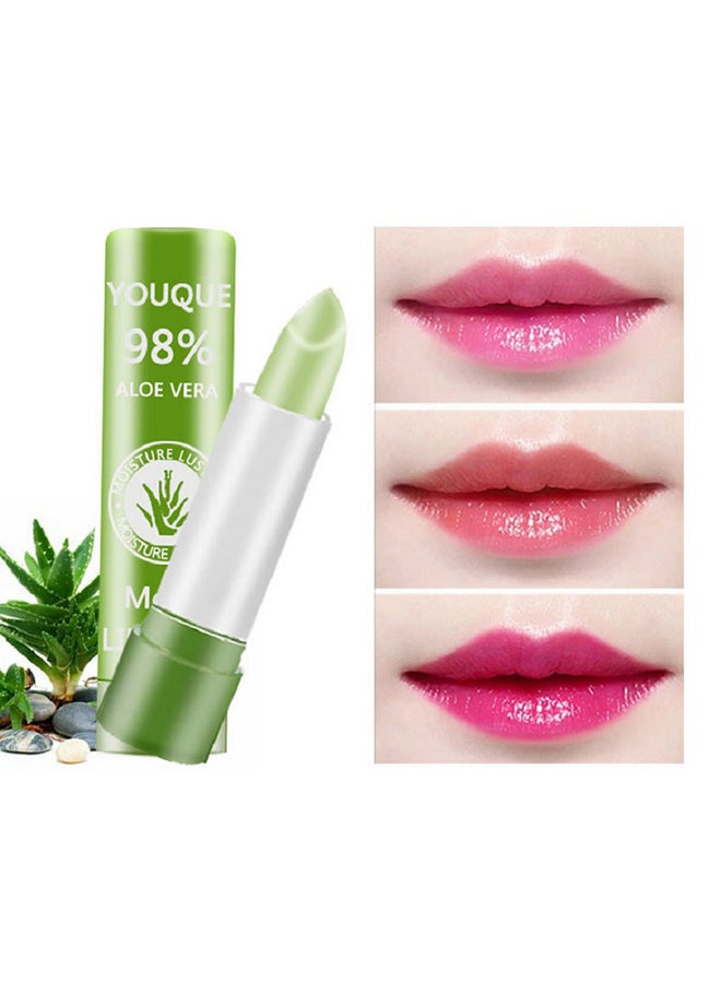 Generic Aloe Vera Moisturizing Colour Changing Lip Balm Green  - Image 2
