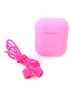 Generic Protective Carring Case And Antilost Strap For Apple AirPods Pink 