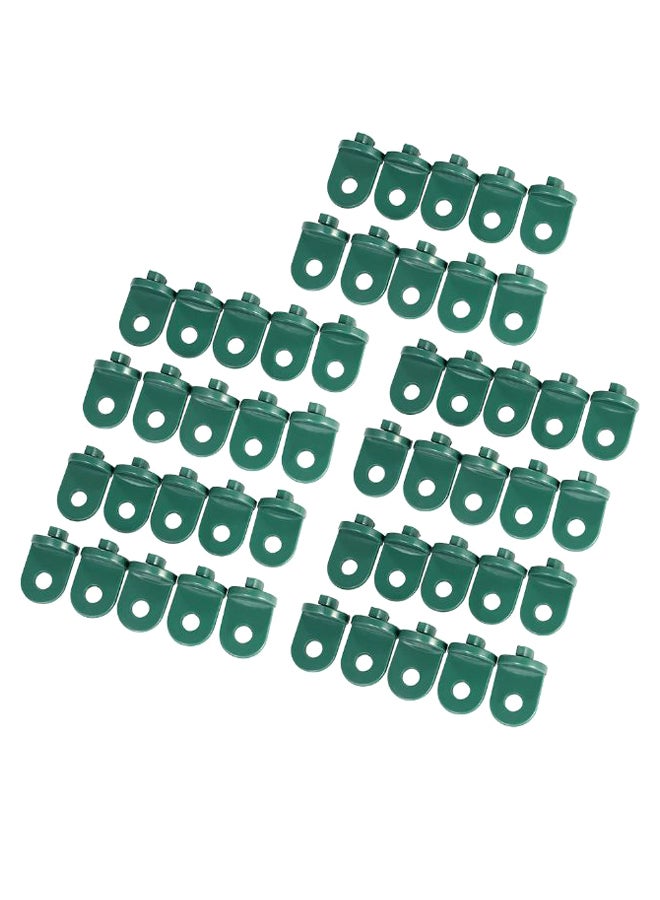 Generic 50-Piece Greenhouse Hanging Clip Set Dark Green 