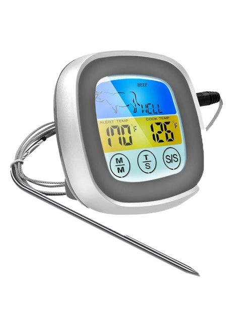 Touchscreen Digital Food Thermometer Grey