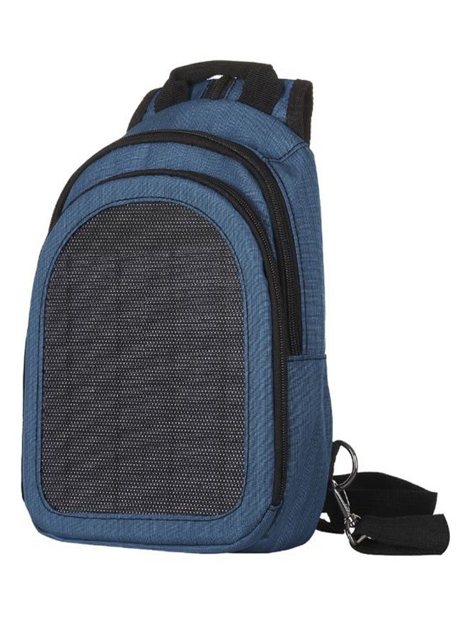 HAWEEL Water-Proof Solar Panel Powered Backpack With USB Charging Port Blue/Black  - Image 1