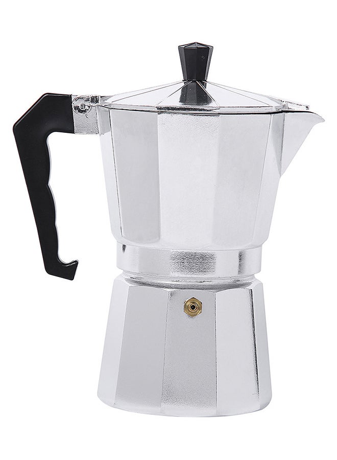 Percolator Coffee Maker Pot Silver/Black 
