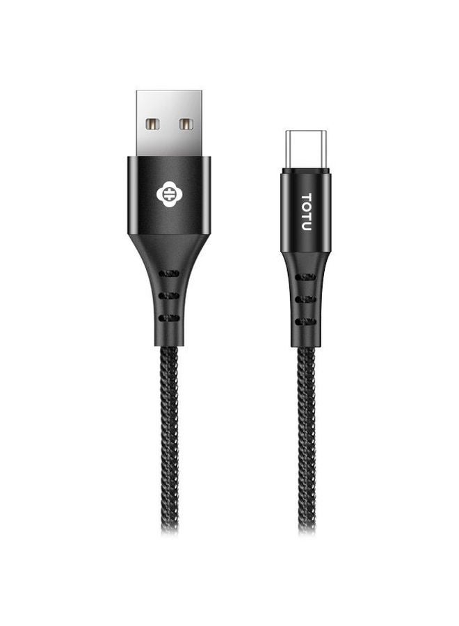 توتو ديزاين كابل للشحن ومزامنة البيانات USB Type-C أسود - Image 1