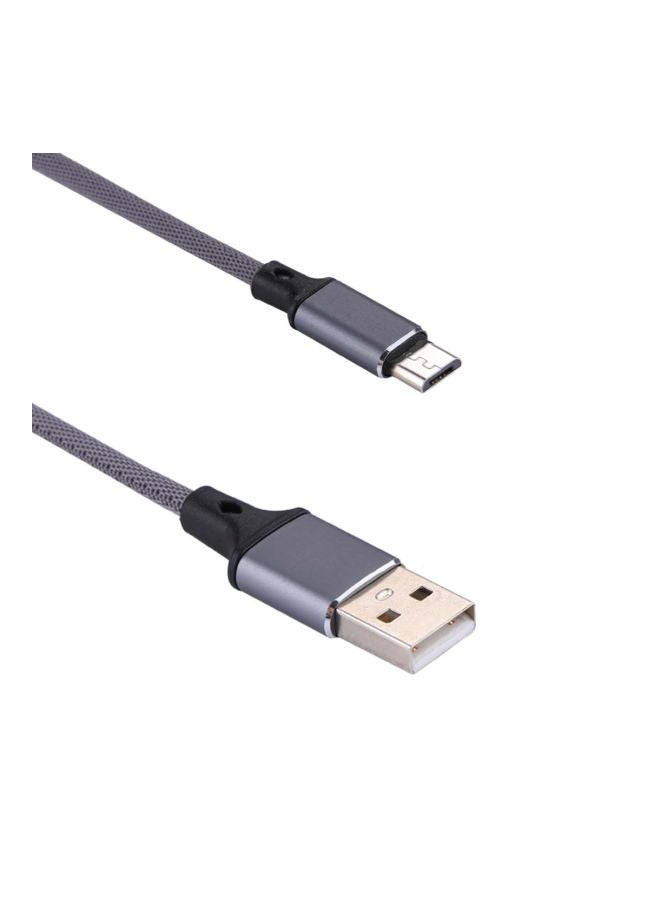 كابل شحن ومزامنة بيانات بمنفذ Micro USB رمادي - Image 3