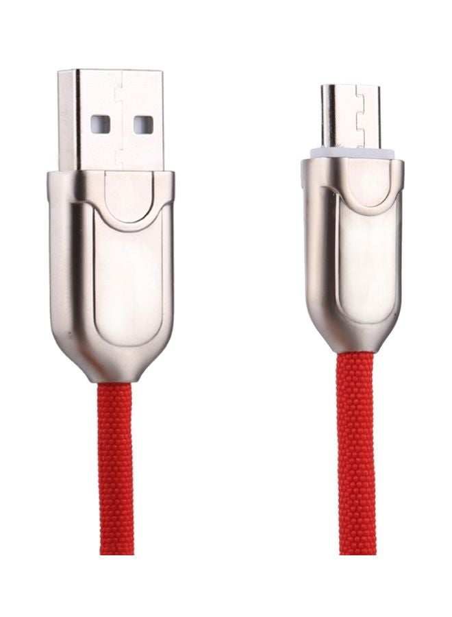 كابل للشحن السريع ومزامنة البيانات من منفذ USB مايكرو إلى منفذ USB 2.0 أحمر - Image 2